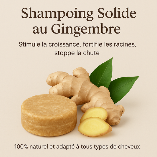 🧼 Shampoing Solide au Gingembre – Repousse & Force